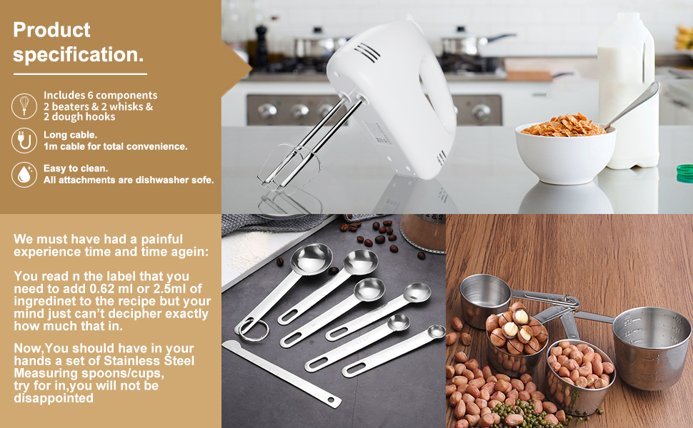 Mixing Kitchen Bowls with Measuring Cups and Spoons