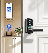 Veise VE029 WiFi Smart Lever Lock, Fingerprint Keyless Entry Door Lock with Handle