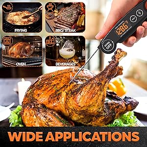 Thermometer for frying, cooking, bbq, grill, oven thermometer, candy thermometer