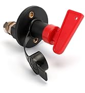 Diamall 1 PC Car Battery Disconnect Switch, 12V 150A Waterproof Battery Isolator Cut Off Power Ki...