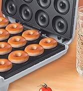DSP All in One Mini Donut Maker - Non-Stick, Cool Touch Electric Doughnut Machine for 16 Mini Don...
