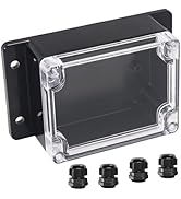 Raculety Junction Box IP65 Waterproof ABS Plastic Electrical Project Case Power Junction Boxes, C...