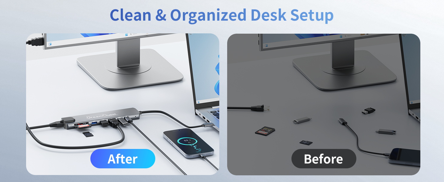 clean desk setup
