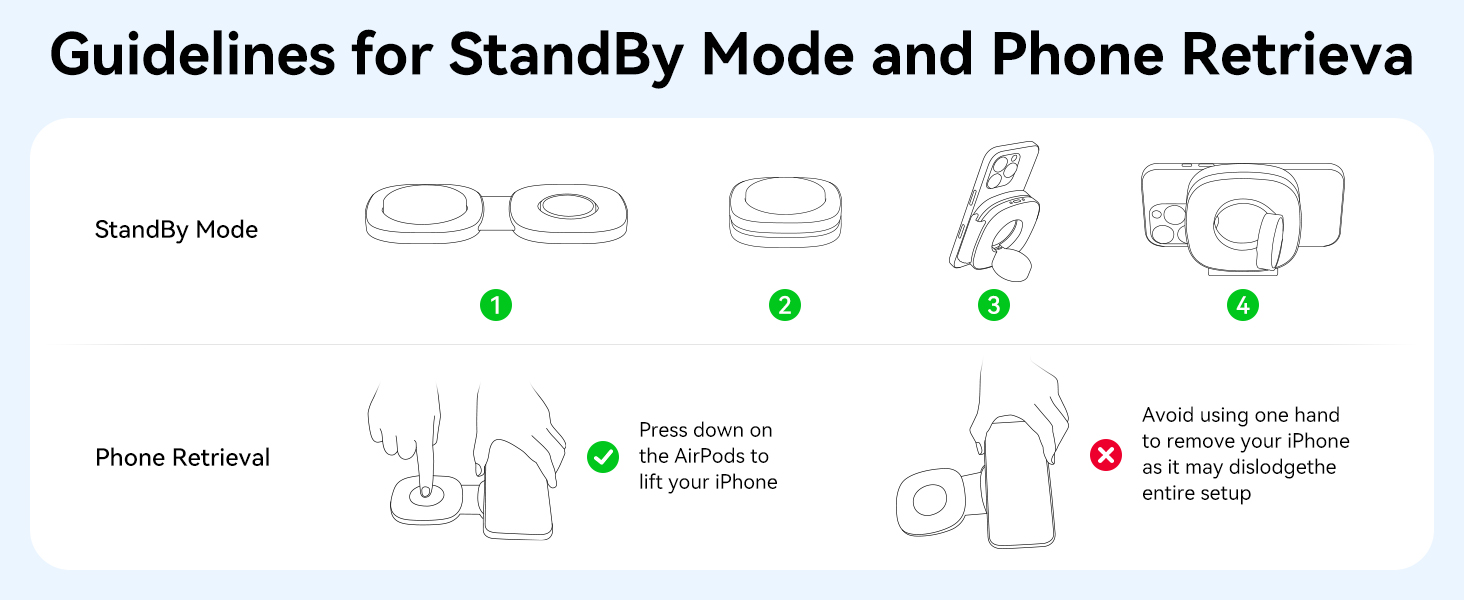 Flodable 2 in 1 Mag-Safe Wireless Charger