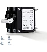 50 Amp Double Pole Toggle Magnetic Circuit Breaker, AC 250V, for Marine, RV and Automation Devices
