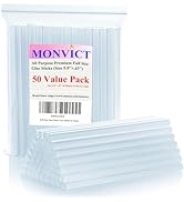 MONVICT Hot Glue Sticks, Pack of 50 (1.54 lb) 6"Long 0.43" Diameter Full-Size Hot Glue Gun Sticks...