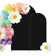 HAINARverS Set of 2 Wedding Arch Cover 6FT,7.2FT Spandex Fitted Stretchy Arch Stand Covers,2 Side...