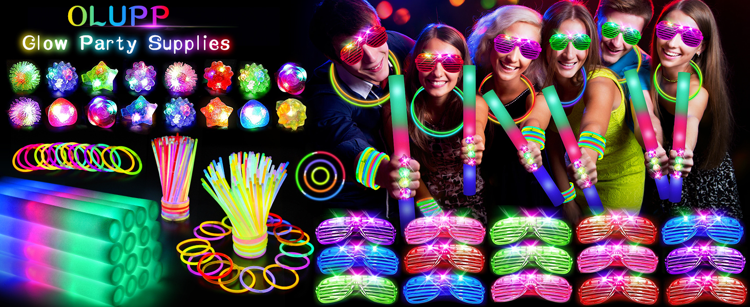 150PCS Glow in the Dark Party Supplies