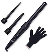3 in 1 Curling Wand Set, Hair Curling Iron Set with 3 Interchangeable Curling Iron Ceramic Barrel...