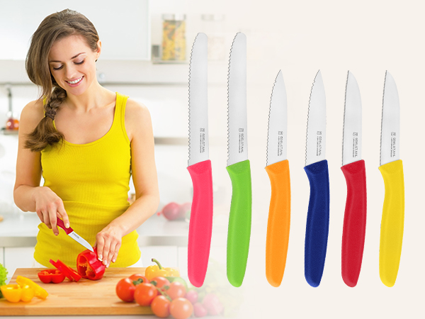 Colored Paring Knife Set