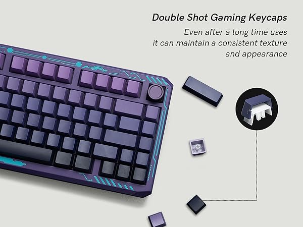 Double shot gaming keycaps, PBT material