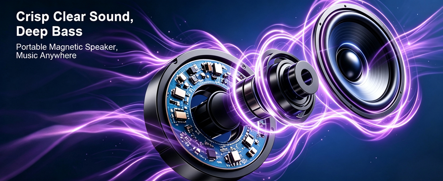 Magnetic Portable Bluetooth Speaker