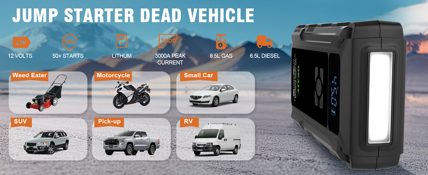 battery charger car jump starter