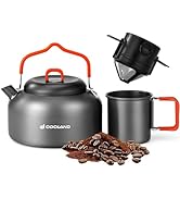 Odoland Camping Coffee Pot Camping Coffee Makers, 1.2L Camping Kettle with Camping Mug and Camp C...