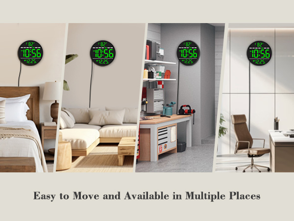 digital wall clocks for living room