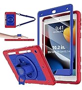 Stweap iPad 9th/8th/7th Generation Case-Built-in Screen Protector, Shockproof with Pencil Holder ...