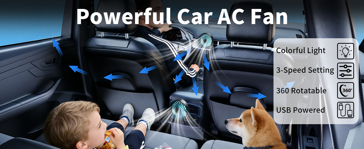 xuenair powerful car ac fan, Car Vent Fan to Boost Cooling Air Circulation