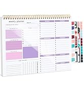 Weekly To Do List Notepad, Weekly Desk Planner with 52 Tear Off Sheets Undated Weekly Planner Hab...