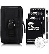3 × 5" Waterproof Notepad Notebook with Weatherproof Pen and Fabric Notebook Cover, Write in The ...