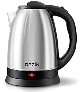 DEZIN Electric Kettle Upgraded, BPA Free 2L Stainless Steel Tea Kettle, Fast Boil Water Warmer wi...