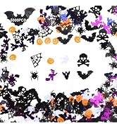 DIYASY 5000 Pcs Halloween Confetti Glitter,Confetti Sprinkles Bats Spider Pumpkin Table Scatter f...