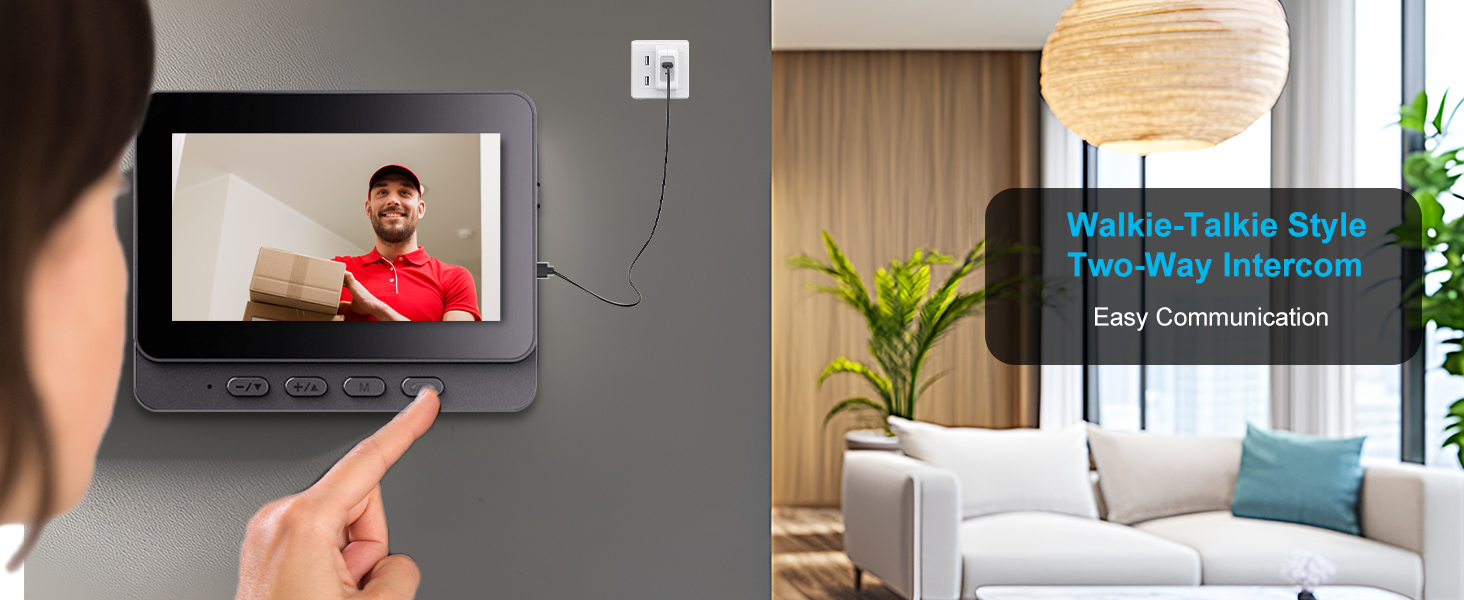 timbre con camara para puerta inalambrico video doorbell wireless no subscription intercom