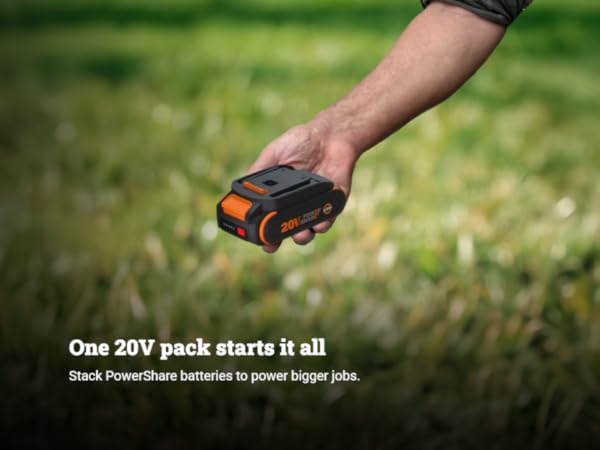 One 20V pack starts it all