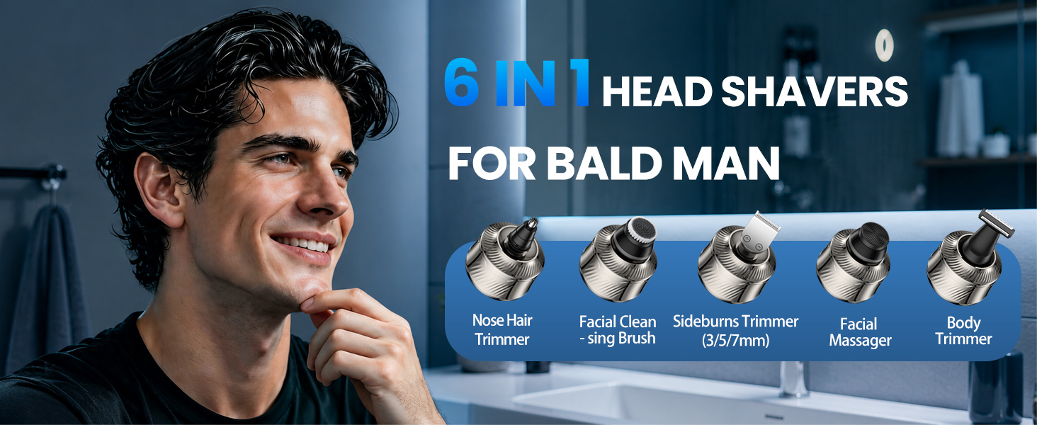 7D Head Shaver for Bald Men