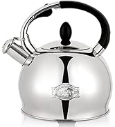 SUSTEAS Stove Top Whistling Tea Kettle - Food Grade Stainless Steel Teakettle Teapot with Cool To...