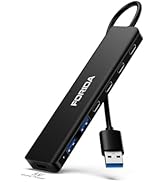 FORIDA USB 3.0 Hub to USBA, 7 in 1 USB C Splitter with Ultra-Slim 4 USB C Multiport Expander Adap...