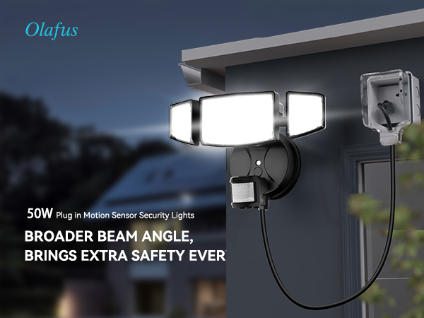 Plug in Motion Sensor Flood Lights