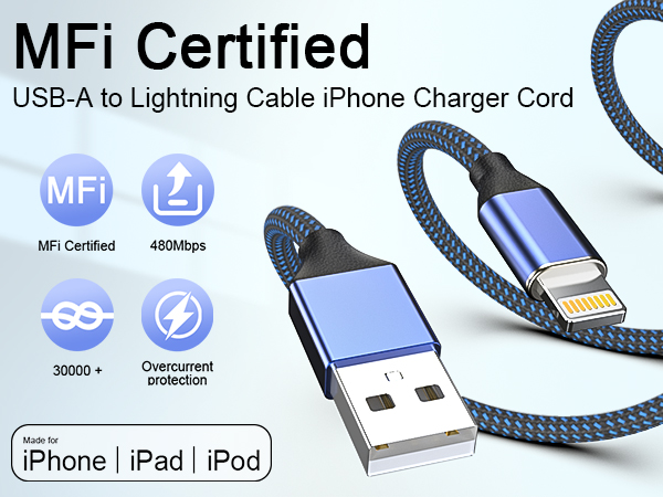 Nylon Braided iPhone Charger Cord