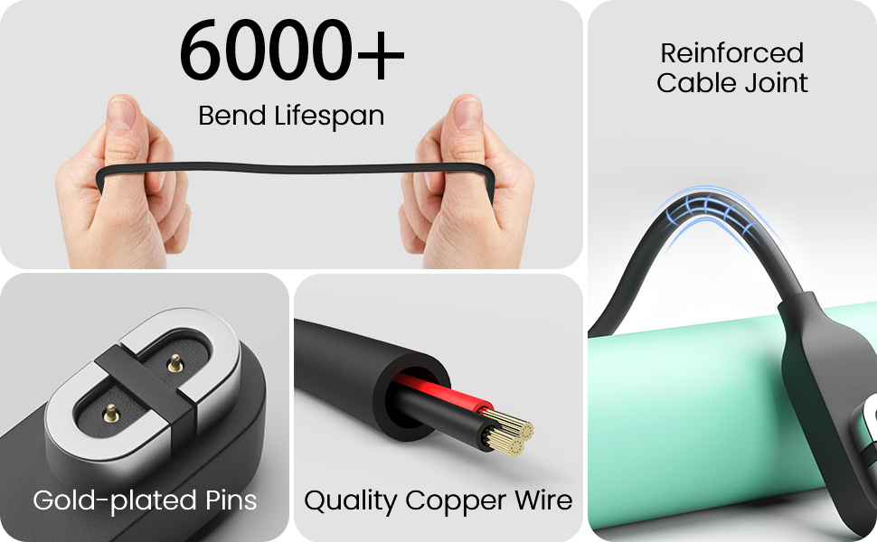 AfterShokz Aeropex OpenComm Charging Cable Shokz OpenRun Charging Cable Cord Magnetic Replacement