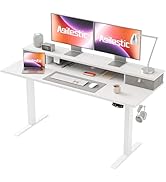Agilestic 55 x 24 Inches Electric Standing Desk with 2 Storage Drawers, Stand Up Desk Adjustable ...