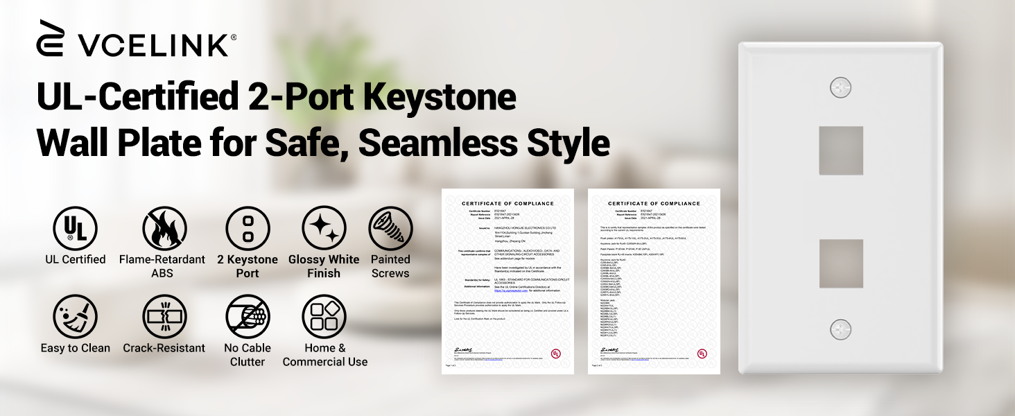 keystone wall plate 2-port