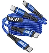 USB C to USB C Cable 240W Fast Charging 10FT, USBC to C Cable iPhone USB C Charger Cable Durable ...