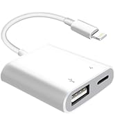 [Apple MFi Certified] Lightning to USB Camera Adapter with Charging Port for iPhone, USB 3.0 Fema...