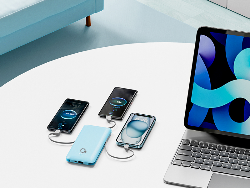 portable charger with cable