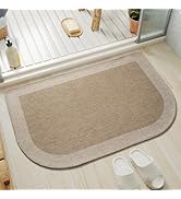 YDKGL Half Circle Bath Mat,Thin Bathroom Rugs Fit Under Door Quick Dry Non Slip Washable Bathroom...