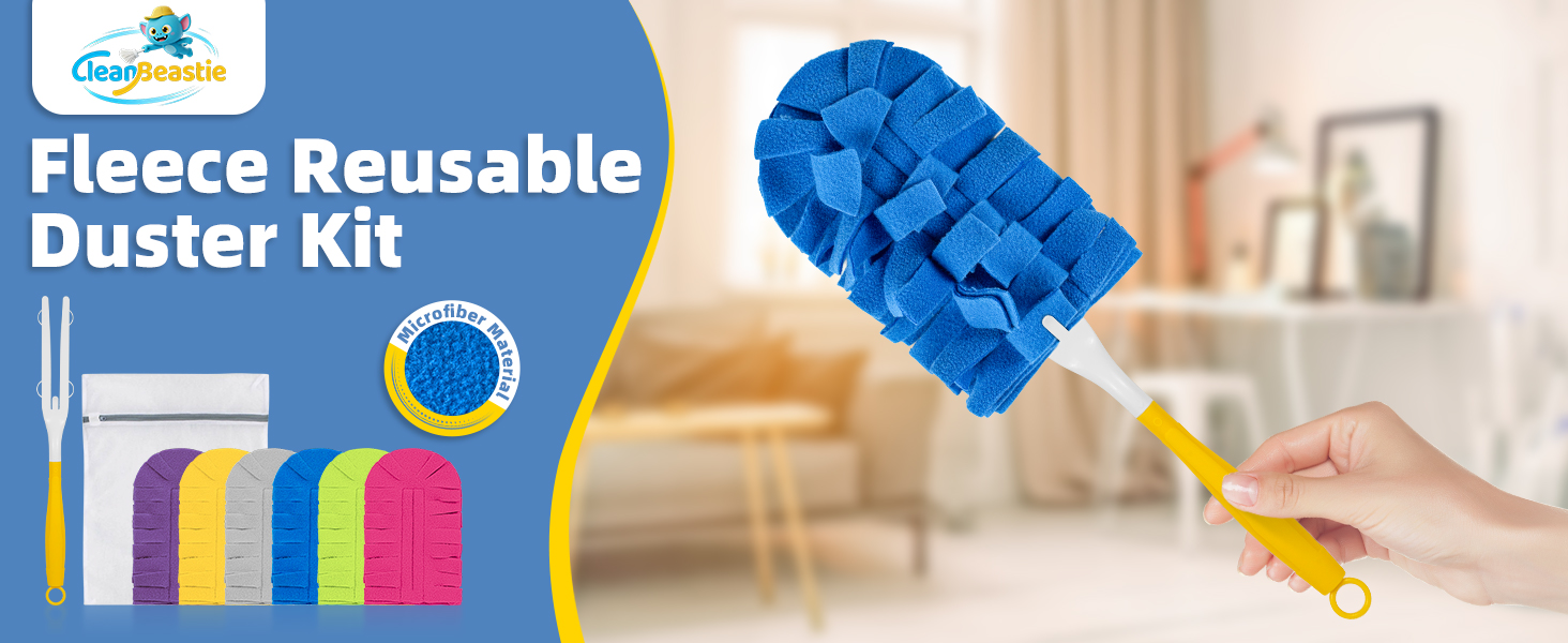 6 PCS Fleece Reusable Duster Refills
