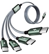 USB C to C Cable with 4 Type-C Ports(5FT), Travel Essentials Multi Charging Cable USB C Splitter ...