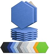 Amantech 12 Pack Acoustic Panels Self Adhesive Sound Proof Foam, High Density Sound Acoustic Foam...