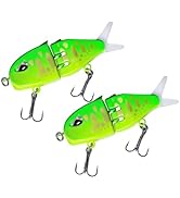 AJHMGJGO 2Pcs Mini Glide Bait for Bass Fishing,Slow Sinking Raptor Fishing Lure,Freshwater Saltwa...
