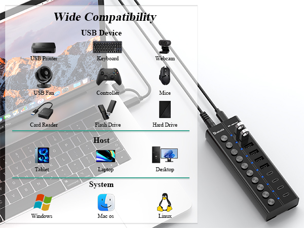 powered usb hub for pc
