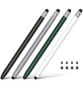 HATOKU 4 Packs Stylus Pen for Apple iPad &amp; Touchscreen Devices (Black &amp; White), Dual Tip Rubber, ...