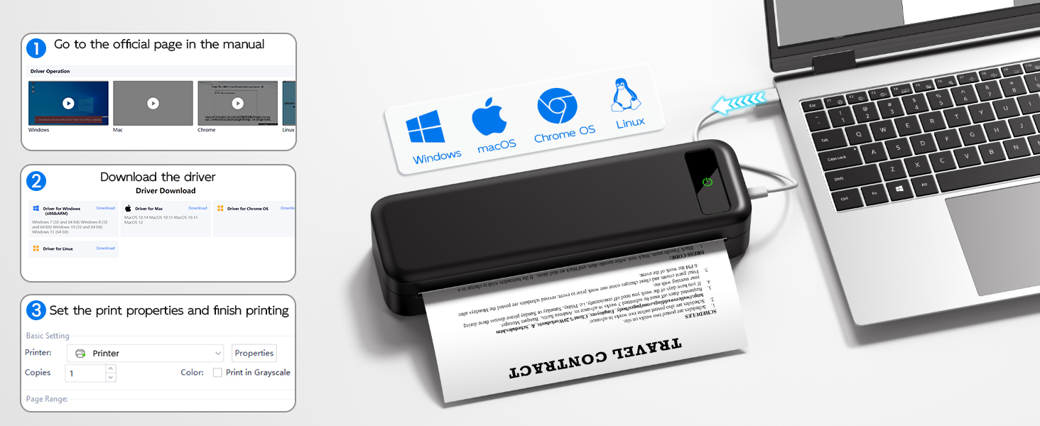 portable printer for laptop