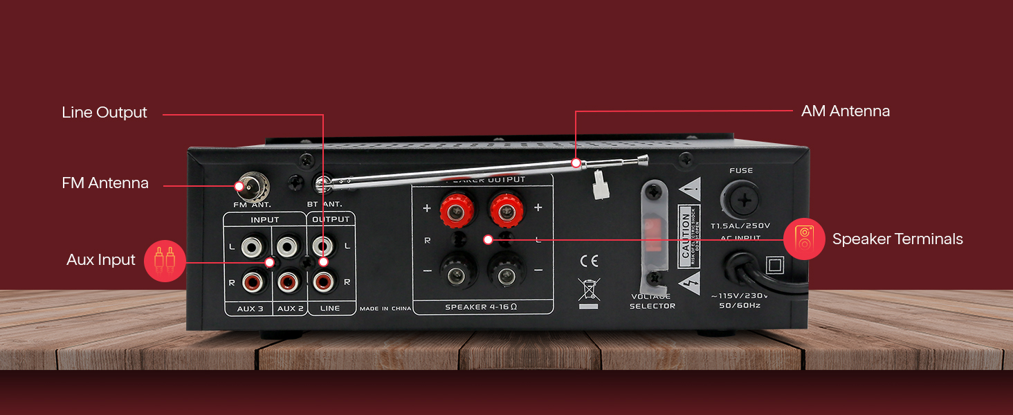 home theater audio stereo system components amplifier bluetooth receiver amp with amplificador