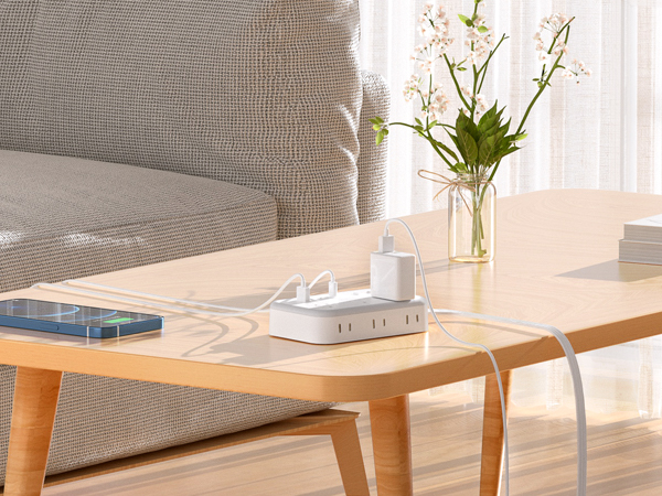 Flat Extension Cord Outlets Extender Flat Plug Power Strip surge protector with multiple usb ports