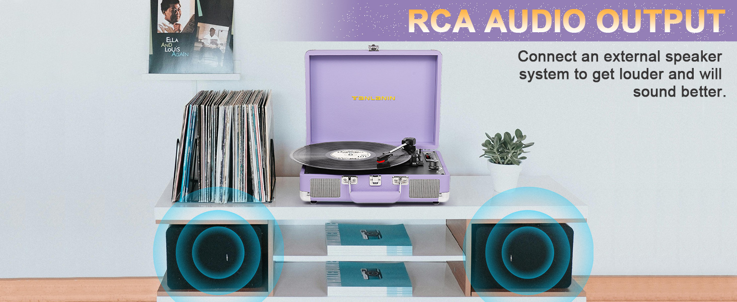 Record player with RCA