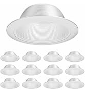 Anyhome 12 Pack 6 Inch Baffle Recessed Light Trim,Covers for Recessed Ceiling Lights,Step Baffle ...